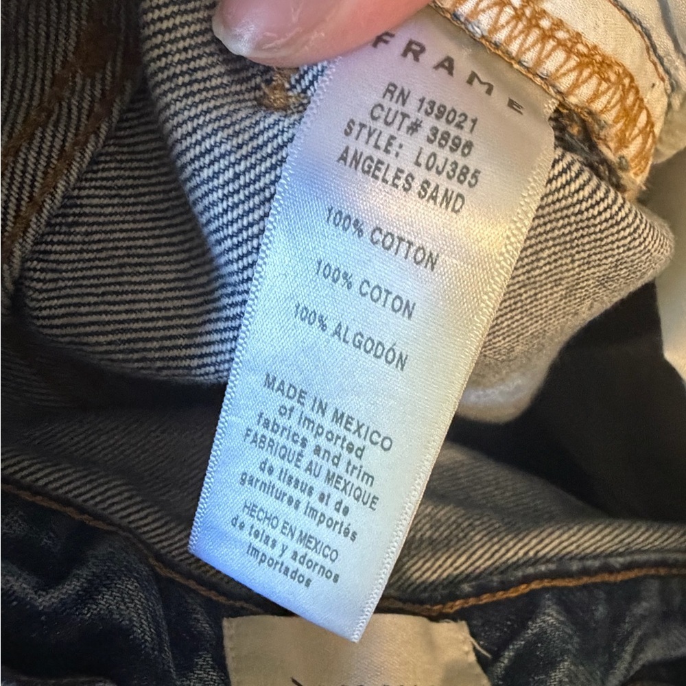 Frame Denim Le Original in Angeles Sand Fitted Straight Leg Jean. Size 26 $245 - Picture 9 of 10